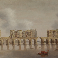 Wallpaper - Claude de Jongh - View of London Bridge (1632)