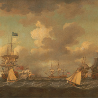 Wallpaper - Dominic Serres - English Ships Coming to Anchor in a Fresh Breeze