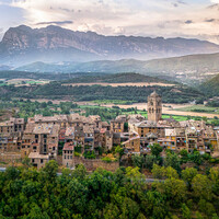 "Aínsa at Dusk — Sobrarbe, Aragonese Pyrenees" by Bartek M. Wojtkunski