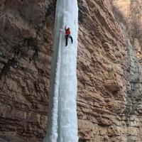 Frozen  waterfall in China