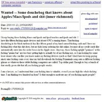 Looking for somebody who knows some Apple shit