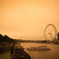 Orange sky over London