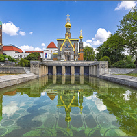 Wedding Tower and Russian Chapel  Mathildenhöhe by Herbert A. Franke
