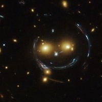 Hubble spots galactic smiley face
