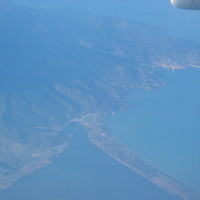 Monte Argentario, airplane view of P.S.Stefano+Giannella (Touscany, Italy, 2005)