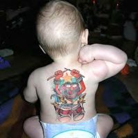 MY BABY'S 1ST TATTOO, I THINK IT ITCHES