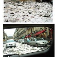 DELIVERY OF PAPERS OUTSIDE PARIS MAIN STATION