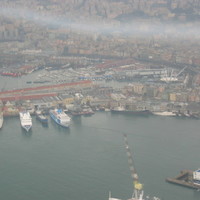 Landing in Genova, the harbour (Italy, 2005)