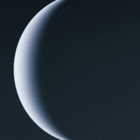 Neptune and Triton seen from Voyager 2