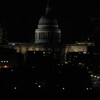 St. Paul Cathedral atnight, view drom the Tate Moder, London, UK (2005)