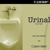 Urinal for men, by Calvin Klein