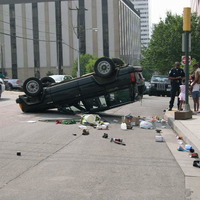 On the scene of an accident today.