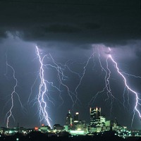 Lightning strikes Oklahoma City