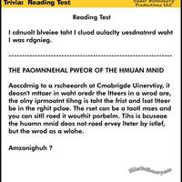 A simple reading test