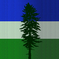 The Cascadian flag with a bit of texture