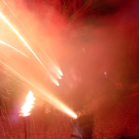 Holding roman candles