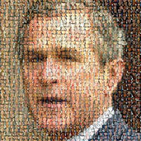 photo is a composite of American soldiers who have died in Iraq over last year