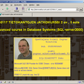 Advanced Course in Database Systems...