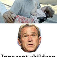 Iraqi children target for Bush