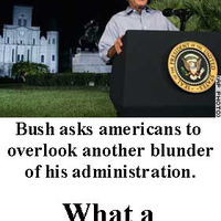 Bush begs Americans to overlook another blunder