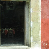 Nice restaurant in Oaxaca (Mexico, 2005)