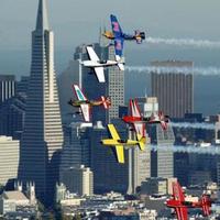 Airplanes over San Francisco