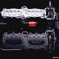 Honda NR750 V4 engine. Look! Oval pistons!