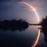 Falcon 9 Launch Long Exposure 