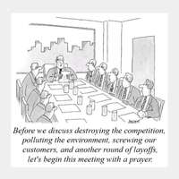 Preying - capitalism + Christianity = all is excused