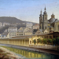 Wallpaper -Johann Wilhelm Jankowski (1825-1870) Blick auf Karlsbad