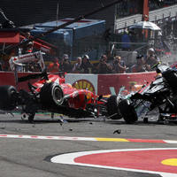 First corner crash, 2012 Belgian Grand Prix, Spa-Francorchamps