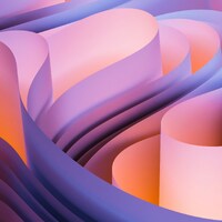 Abstract pastel curves with orange and purple light by Micke Lindström