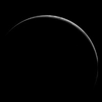 Crescent Earth at midnight