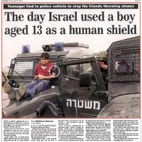 13 year old used as a human shield