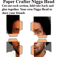 Paper Craft Nigga Head