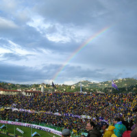 Rainbow on stadium, Florence, Italy 2005