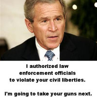 Bush shows disregard for law and civil liberties