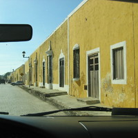 On a car in Izamal (Yucatan, Mexico, 2005)