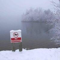 No swimming...