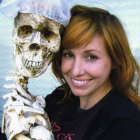Kari with a skeleton...