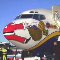 Santa hit a jet