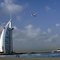 A380 fly over Dubai