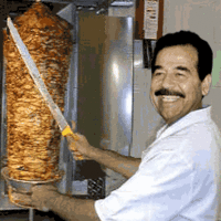 Saddam making Kebab