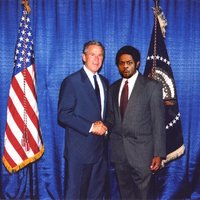 Bush shakes hands with niggahead