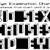 Eye examination chart