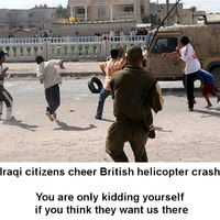 Iraqis revel at British mlitary copter crash in Basra
