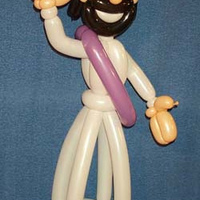 He died for balloon people's sins...