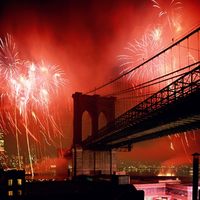 Celebration Brooklyn Bridge New YorkCity