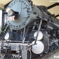 old locomotive on display in Rolla Missouri
