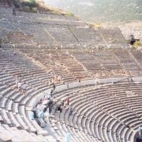 The giant theater in the ancient city of Ephesus